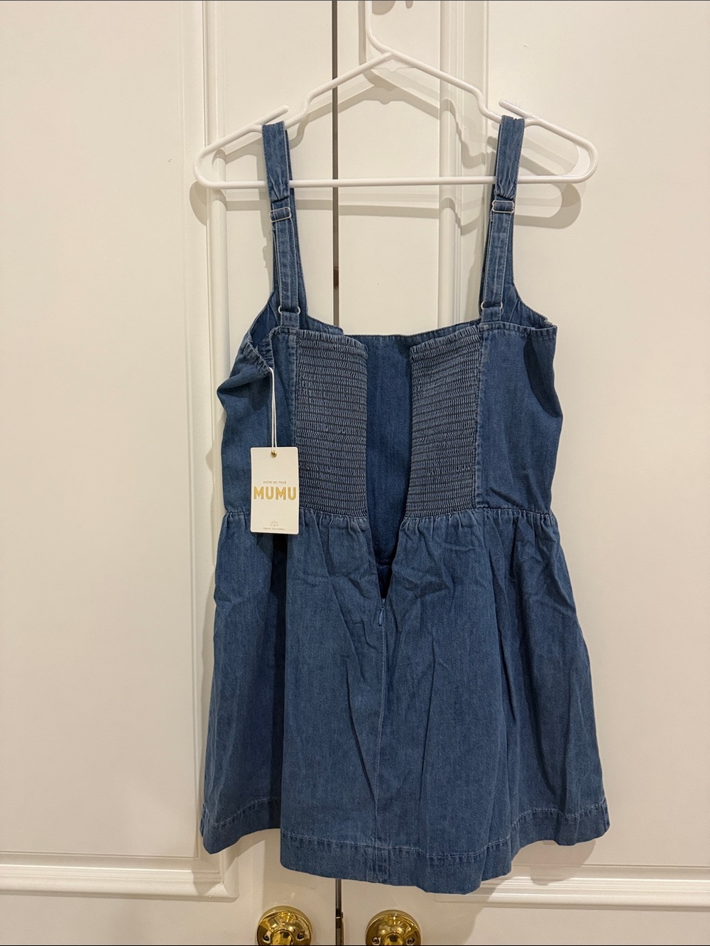 Show Me Your Mumu Blue Denim Corset Mini Dress ✨ Brand new with tags